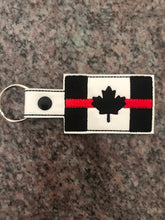 Load image into Gallery viewer, Thin Red Line Canada Flag Keychain
