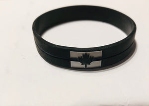 Thin Blue Line Silicone Back The Blue, Blue Lives Matter, Thin Blue Line , Thin Blue Line Maple Leaf , Thin Blue Line Canadian Flag, Defend This Line, Got Your Six, Thin Silver Line (Corrections) Wristband / Bracelet