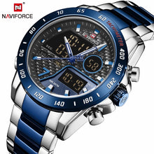Load image into Gallery viewer, Thin Blue Line Inspired NAVIFORCE Double Display Sports Watch (FREE Shipping)