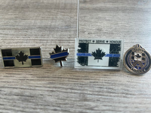 The Thin Blue Line Canada Lapel Pin Set