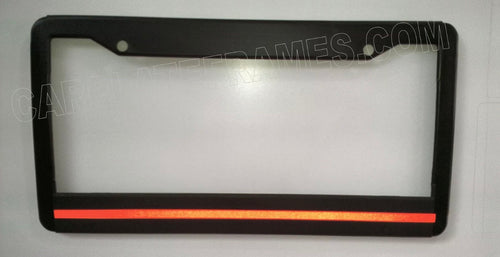 Thin Red Line License Plate Frame REFLECTIVE
