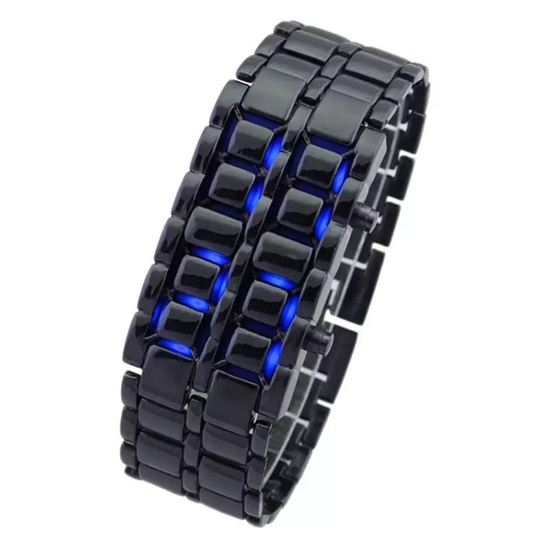 Thin Blue Line Inspired Digital Lava LED Mirror Titanium Alloy Watch  (FREE Shipping)