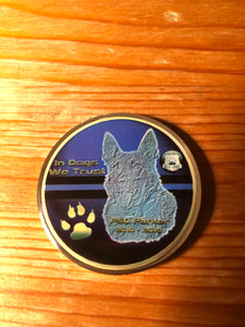 The Thin Blue Line Canada K9 Challenge Coin