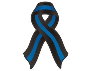 Thin Blue Line Ribbon Decal Police Sheriff Memorial 3 “ Vinyl Sticker / Decal