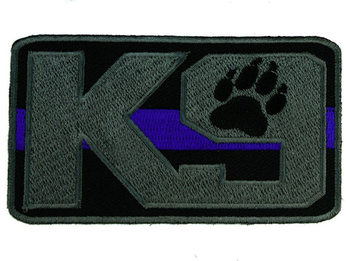 K9 Dog Thin Blue Line Law Enforcement 2x3.5 inch Patch