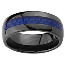 Load image into Gallery viewer, Thin Blue Line 8mm Round Edge Ceramic COMFORT-FIT RING (Size 5 to 15)